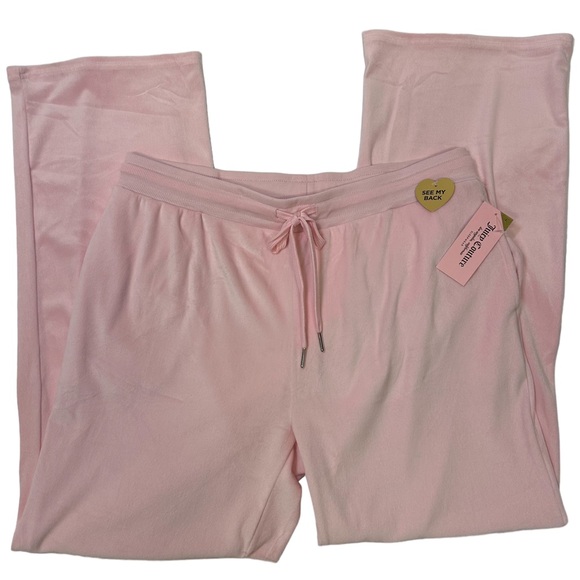 Juicy Couture Baby Pink Velour Pants - Picture 3 of 5